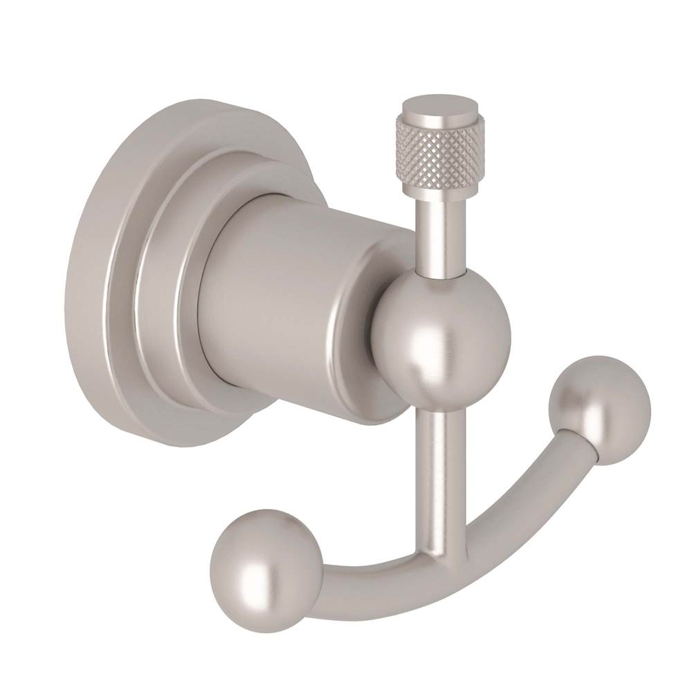 Rohl - CampoE Double Robe Hook - Satin Nickel