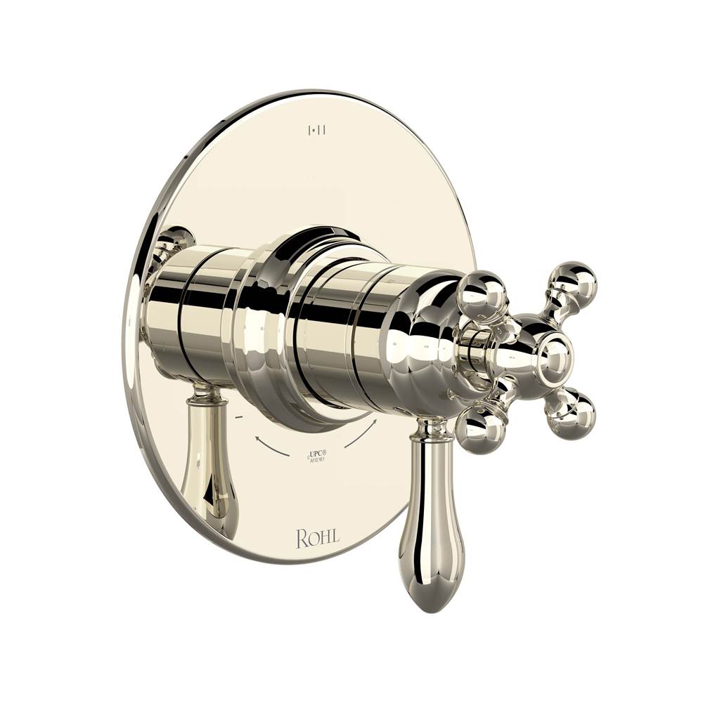 Rohl - ArcanaE 1/2'' Therm & Pressure Balance Trim With 3 Functions - Polished Nickel