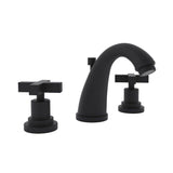 Rohl - Lombardia Widespread Lavatory Faucet With C-Spout - Matte Black