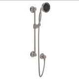 Rohl - Handshower Set With 22'' Slide Bar and 3-Function Handshower - Satin Nickel