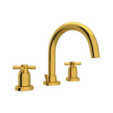 Rohl - HolbornE Widespread Lavatory Faucet With C-Spout - Unlacquered Brass