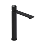 Rohl - EclissiE Single Handle Tall Lavatory Faucet - Matte Black With Polished Chrome