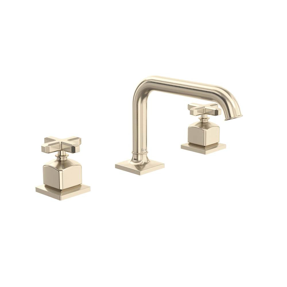 Rohl - ApothecaryE Widespread Lavatory Faucet With U-Spout - Satin Nickel