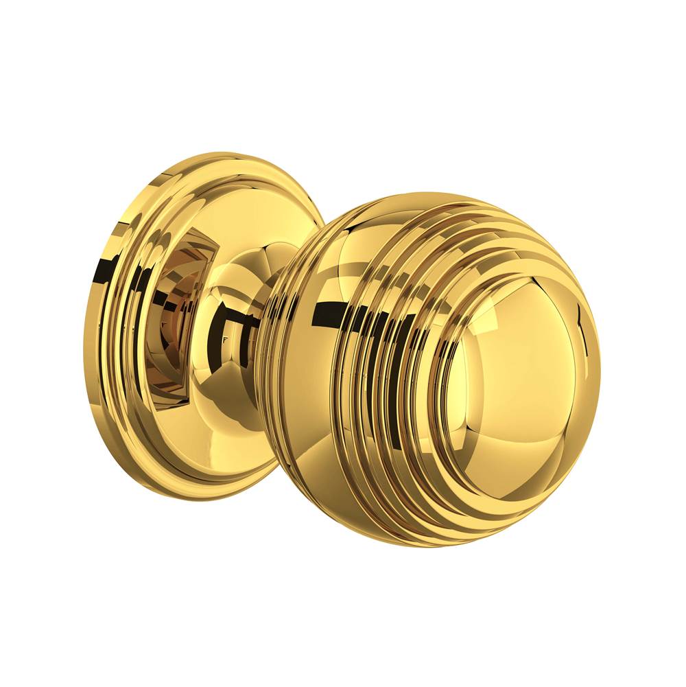 Rohl - Large Contour Drawer Pull Knobs - Set of 5 - Unlacquered Brass