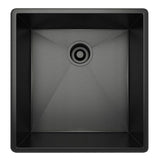 Rohl - ForzeE 17'' Single Bowl Stainless Steel Kitchen Or Bar/Food Prep Sink - Black Stainless Steel