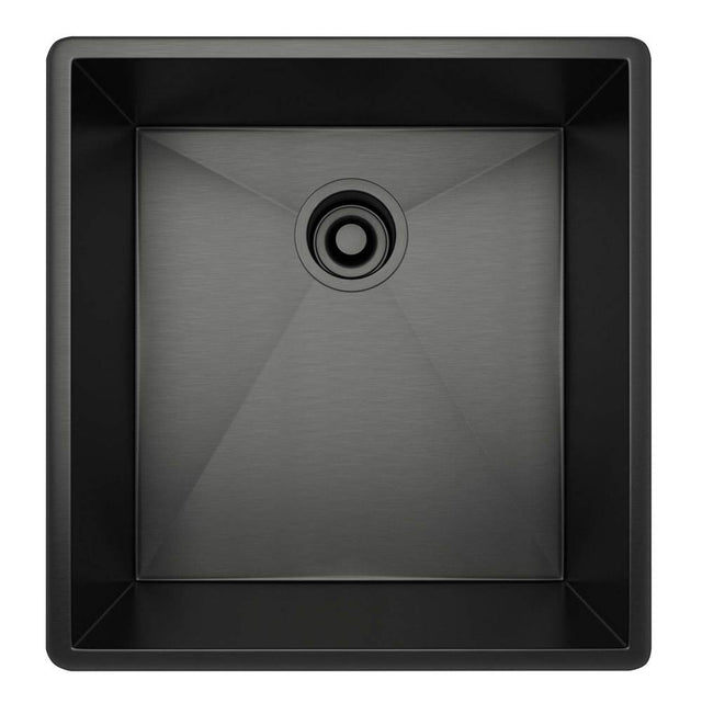 Rohl - ForzeE 17'' Single Bowl Stainless Steel Kitchen Or Bar/Food Prep Sink - Black Stainless Steel