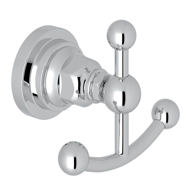 Rohl - San GiovanniE Double Robe Hook - Polished Chrome
