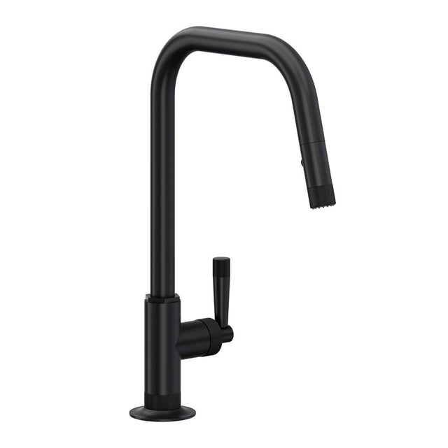Rohl - Graceline Pull-Down Kitchen Faucet With U-Spout - Matte Black