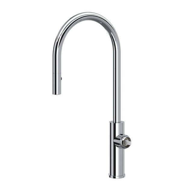 Rohl - EclissiE Pull-Down Kitchen Faucet With C-Spout - Less Handle - Polished Chrome