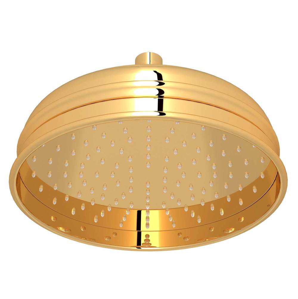 Rohl - 9'' Rain Showerhead - Unlacquered Brass