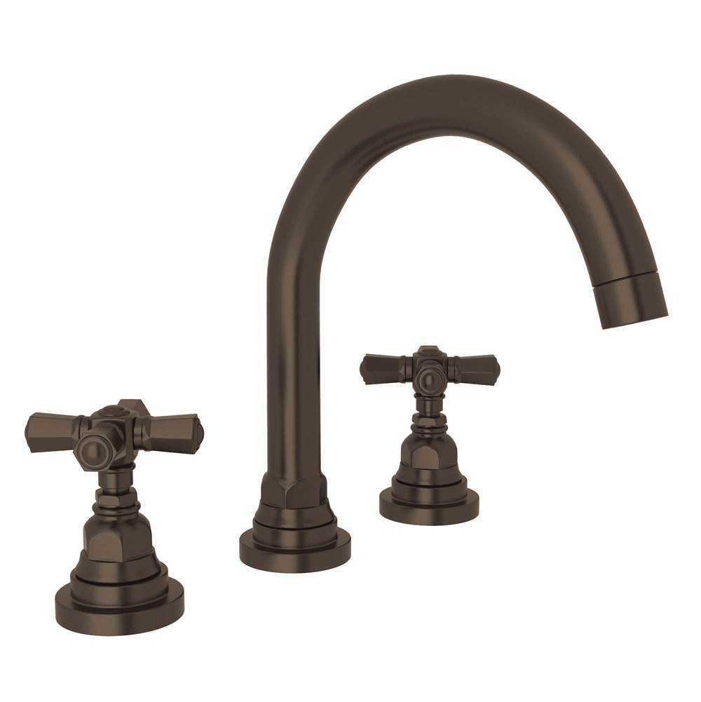 Rohl - San GiovanniE Widespread Lavatory Faucet With C-Spout - Tuscan Brass