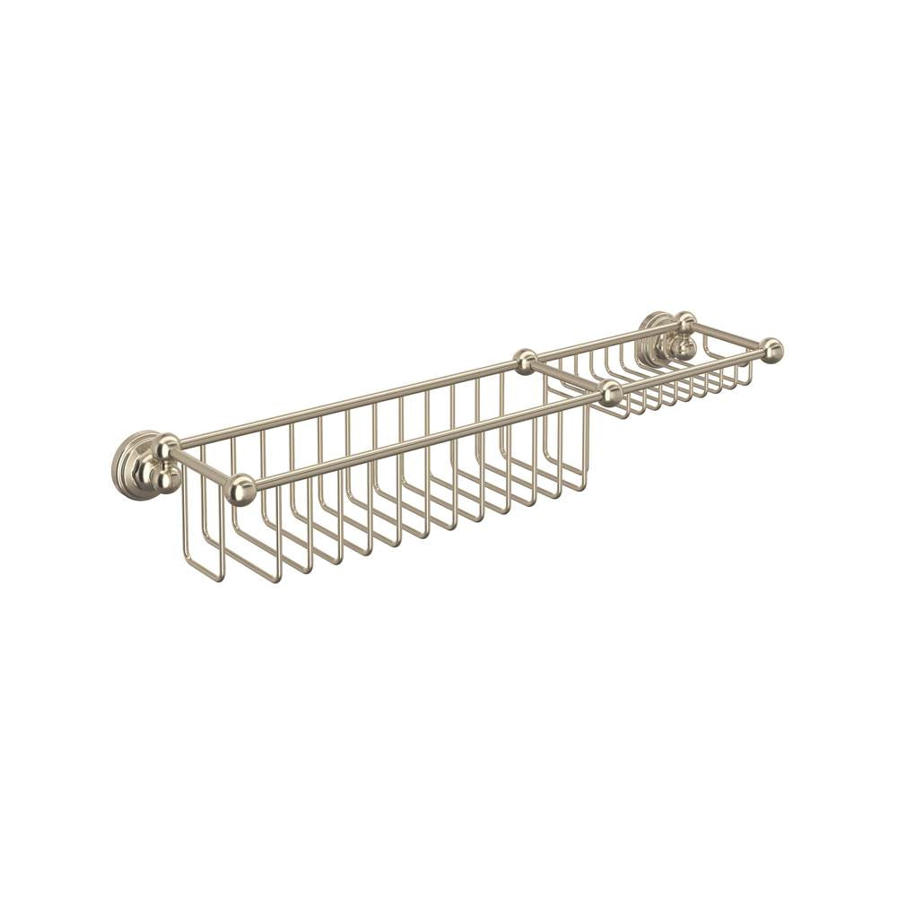 Rohl - 20'' Bottle Basket With Soap Tray - Satin Nickel