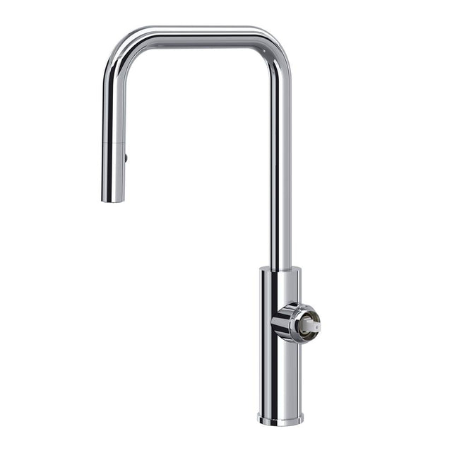 Rohl - EclissiE Pull-Down Kitchen Faucet With U-Spout - Less Handle - Polished Chrome