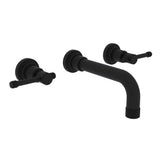 Rohl - CampoE Wall Mount Lavatory Faucet Trim - Matte Black