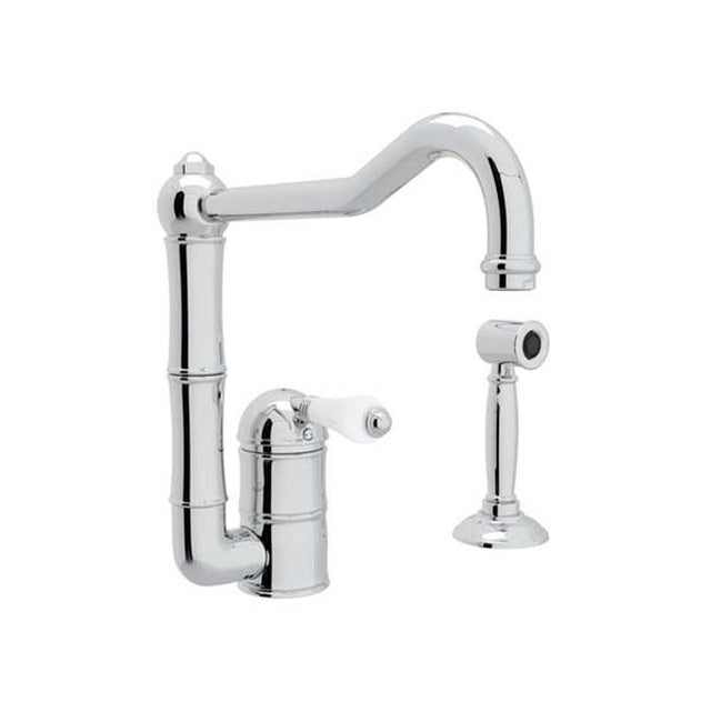 Rohl - Acqui Kitchen Faucet With Side Spray - Polished Chrome