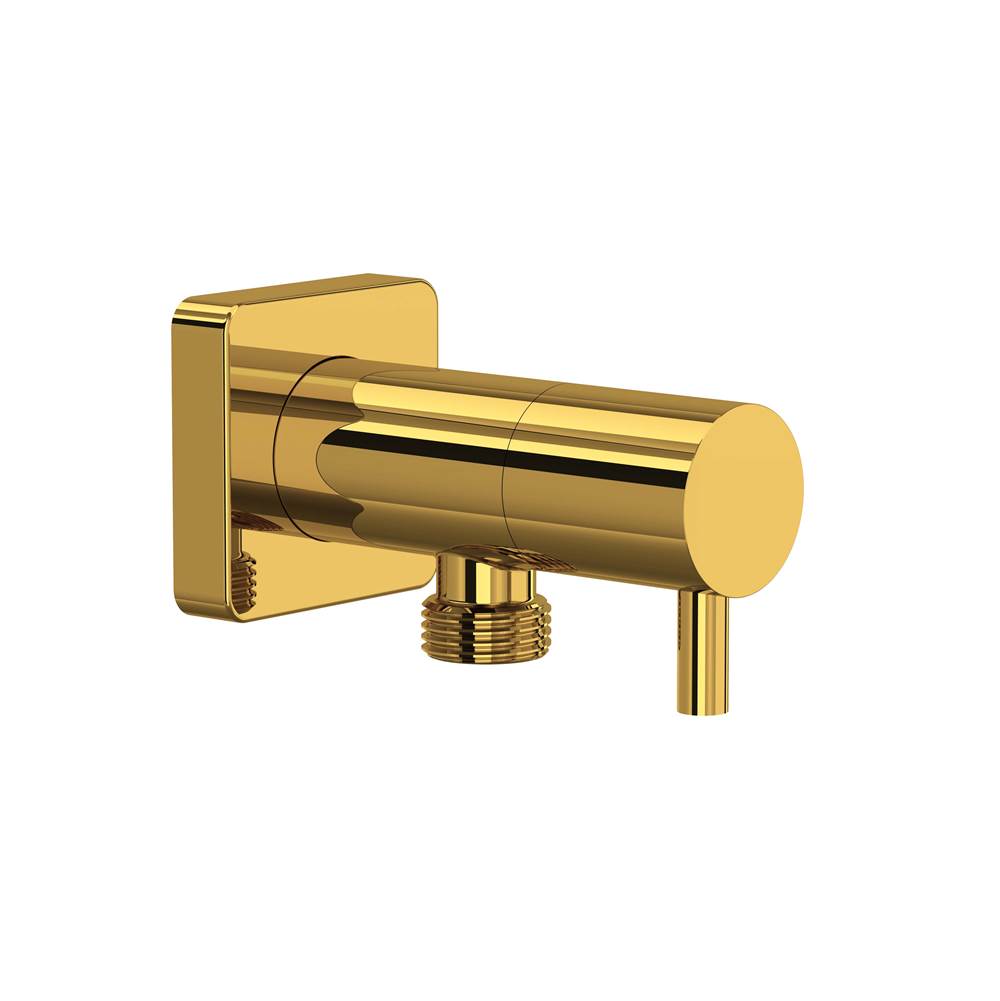 Rohl - Handshower Outlet With Integrated Volume Control - Unlacquered Brass