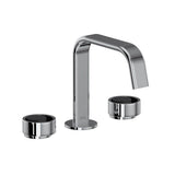 Rohl - EclissiE Widespread Lavatory Faucet With U-Spout - Polished Chrome With Matte Black