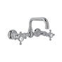 Rohl - Acqui Wall Mount Bridge Lavatory Faucet With U-Spout - Polished Chrome