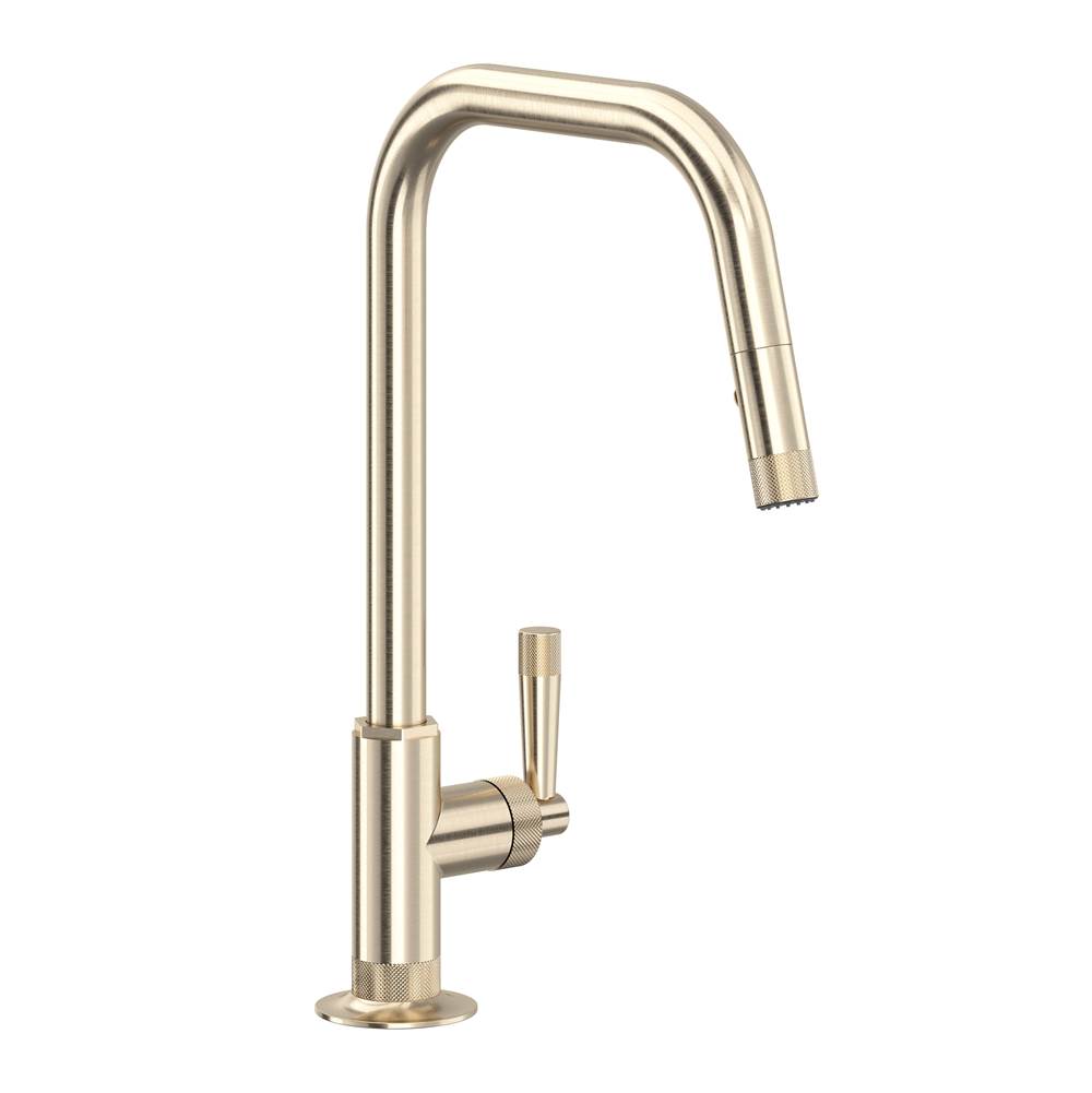 Rohl - Graceline Pull-Down Kitchen Faucet With U-Spout - Satin Nickel