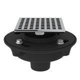 Rohl - Cast Iron 2'' No Hub Drain Kit With 3143 Matrix Decorative Cover - Polished Chrome