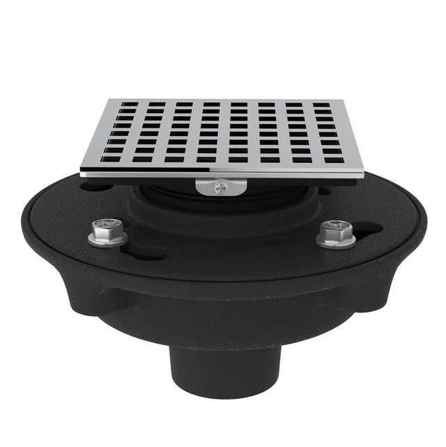 Rohl - Cast Iron 2'' No Hub Drain Kit With 3143 Matrix Decorative Cover - Polished Chrome