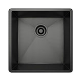 Rohl - ForzeE 15'' Single Bowl Stainless Steel Kitchen Or Bar/Food Prep Sink - Black Stainless Steel