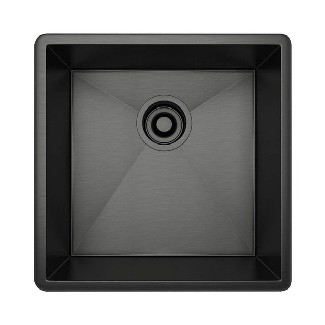 Rohl - ForzeE 15'' Single Bowl Stainless Steel Kitchen Or Bar/Food Prep Sink - Black Stainless Steel