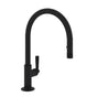 Rohl - Graceline Pull-Down Kitchen Faucet With C-Spout - Matte Black
