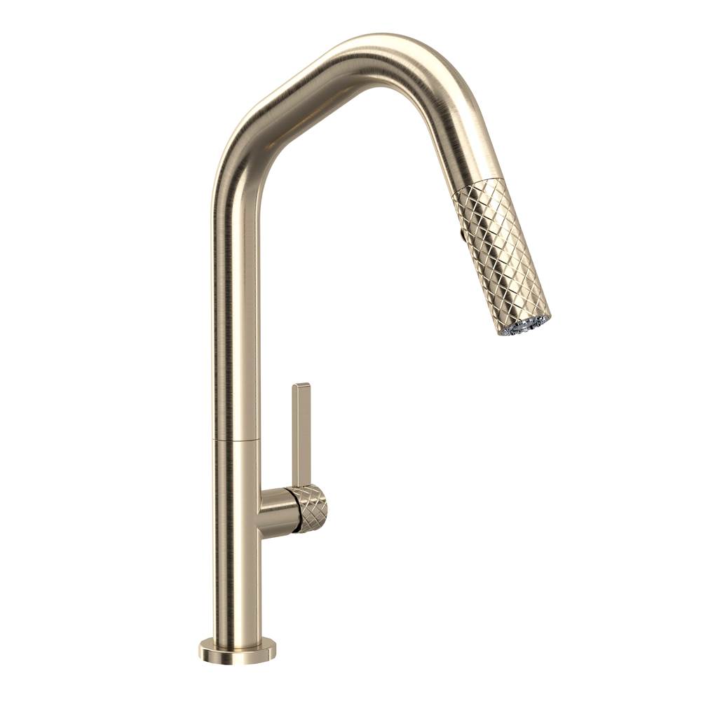 Rohl - TenerifeE Pull-Down Kitchen Faucet With U-Spout - Satin Nickel