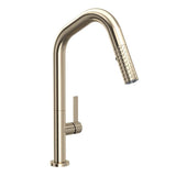 Rohl - TenerifeE Pull-Down Kitchen Faucet With U-Spout - Satin Nickel