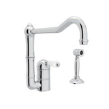 Rohl - Acqui Extended Spout Kitchen Faucet With Side Spray - Polished Chrome
