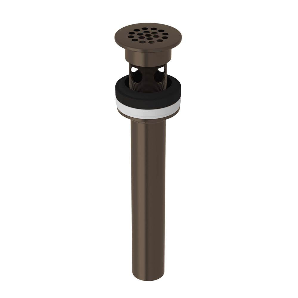 Rohl - Lavatory Grid Drain With Overflow - Tuscan Brass