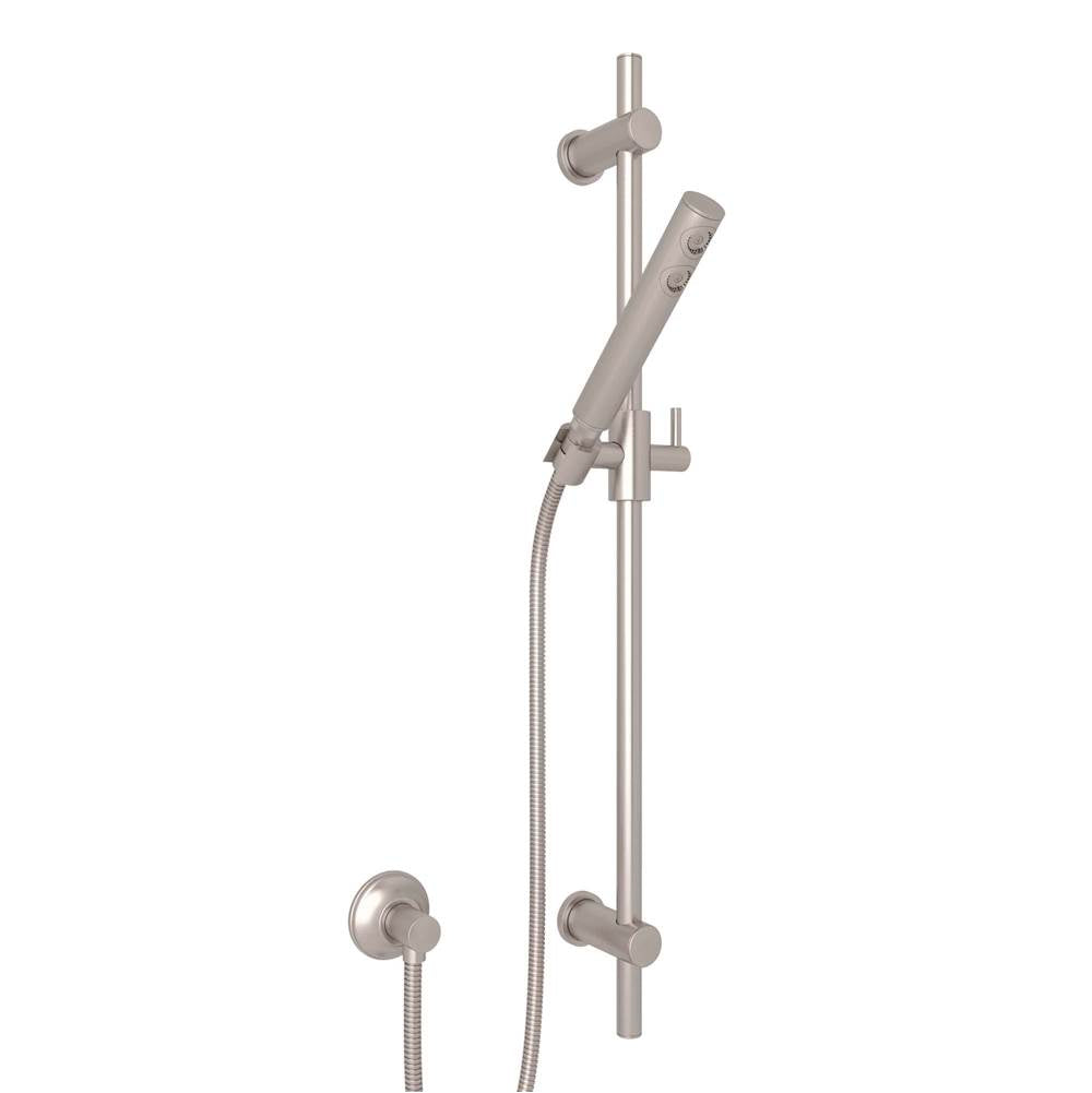 Rohl - Handshower Set With 30'' Slide Bar and Single Function Handshower - Satin Nickel