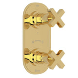 Rohl - Lombardia 1/2'' Thermostatic Trim With Diverter - Unlacquered Brass