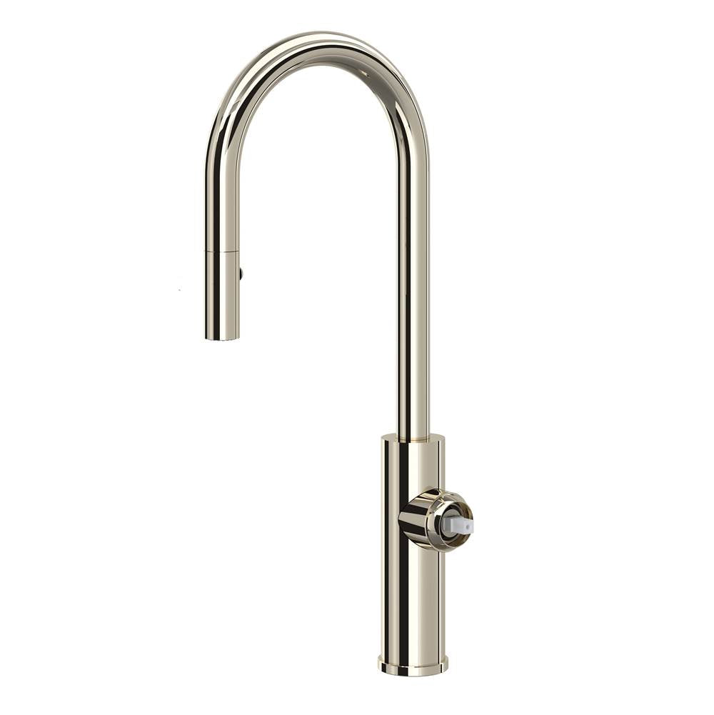 Rohl - EclissiE Pull-Down Bar/Food Prep Kitchen Faucet With C-Spout - Less Handle - Polished Nickel