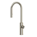 Rohl - EclissiE Pull-Down Bar/Food Prep Kitchen Faucet With C-Spout - Less Handle - Polished Nickel