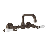 Rohl - Acqui Wall Mount Bridge Lavatory Faucet With U-Spout - Tuscan Brass