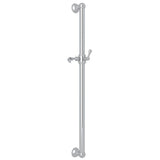 Rohl - 36'' Grab Bar With Sliding Handshower Holder - Polished Chrome