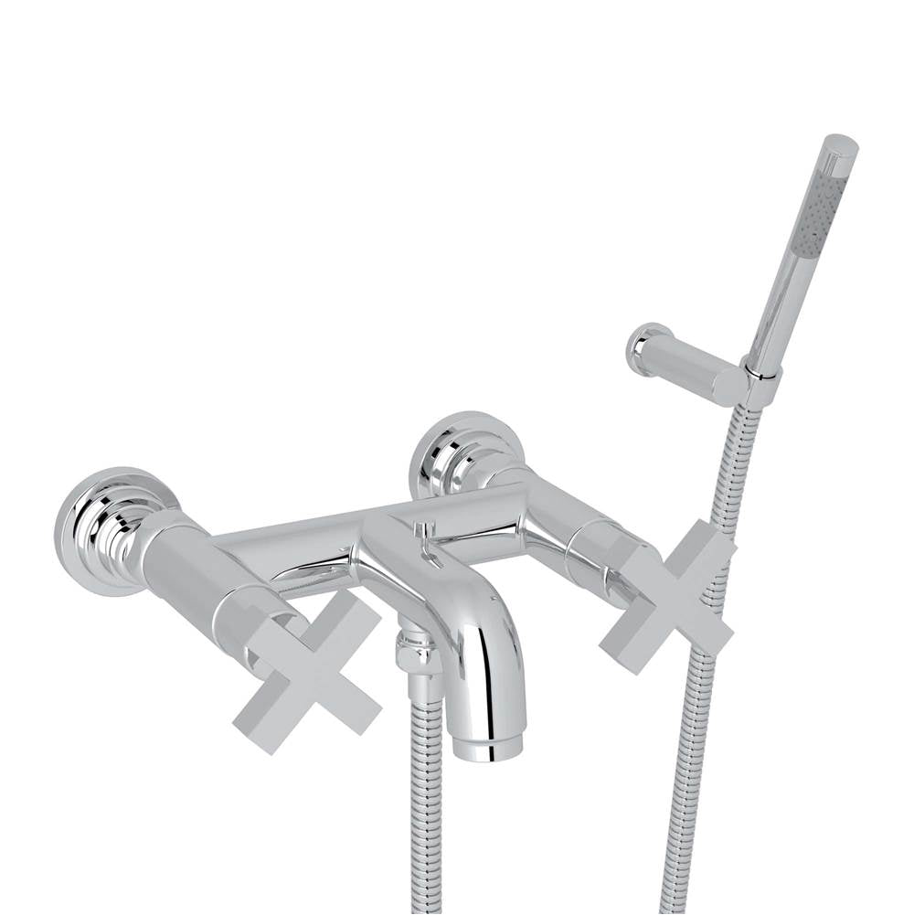 Rohl - Lombardia Exposed Wall Mount Tub Filler - Polished Chrome