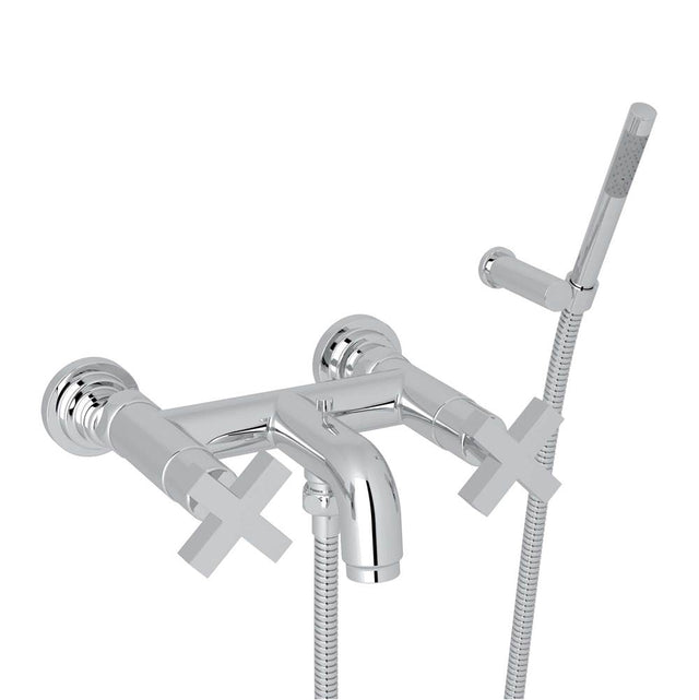 Rohl - Lombardia Exposed Wall Mount Tub Filler - Polished Chrome