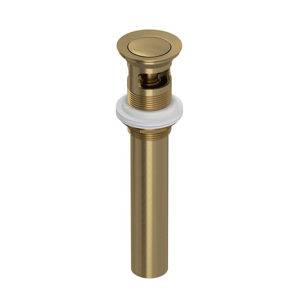 Rohl - Lavatory Push Drain With Overflow - Antique Gold