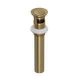 Rohl - Lavatory Push Drain With Overflow - Antique Gold