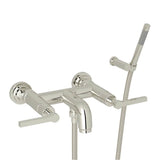 Rohl - Lombardia Exposed Wall Mount Tub Filler - Polished Nickel