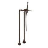 Rohl - Lombardia Floor Mount Tub Filler - Tuscan Brass