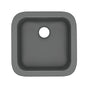 Rohl - AlliaE 18'' Fireclay Single Bowl Bar/Food Prep Kitchen Sink - Satin Grey