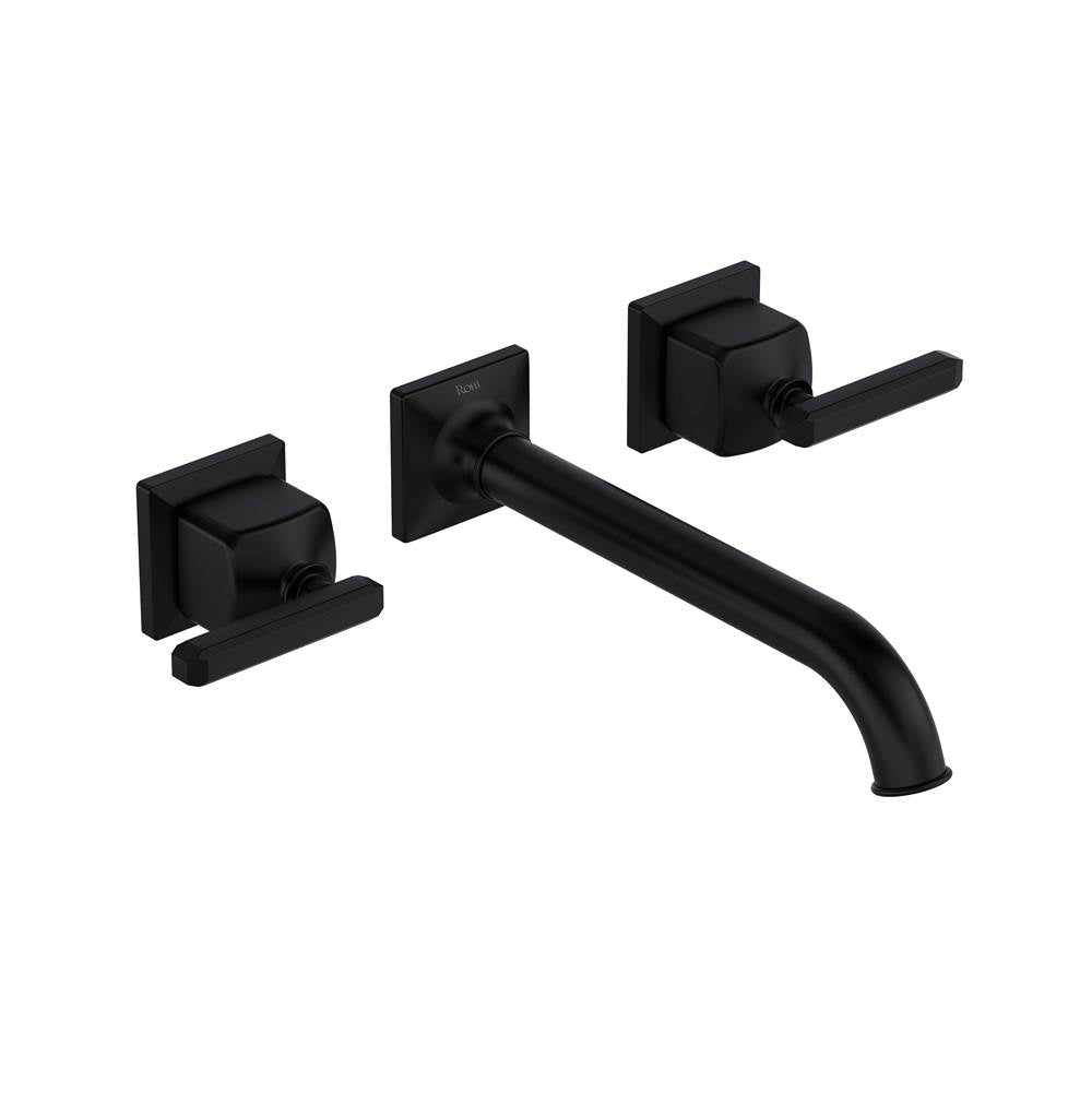 Rohl - ApothecaryE Wall Mount Lavatory Faucet Trim - Matte Black