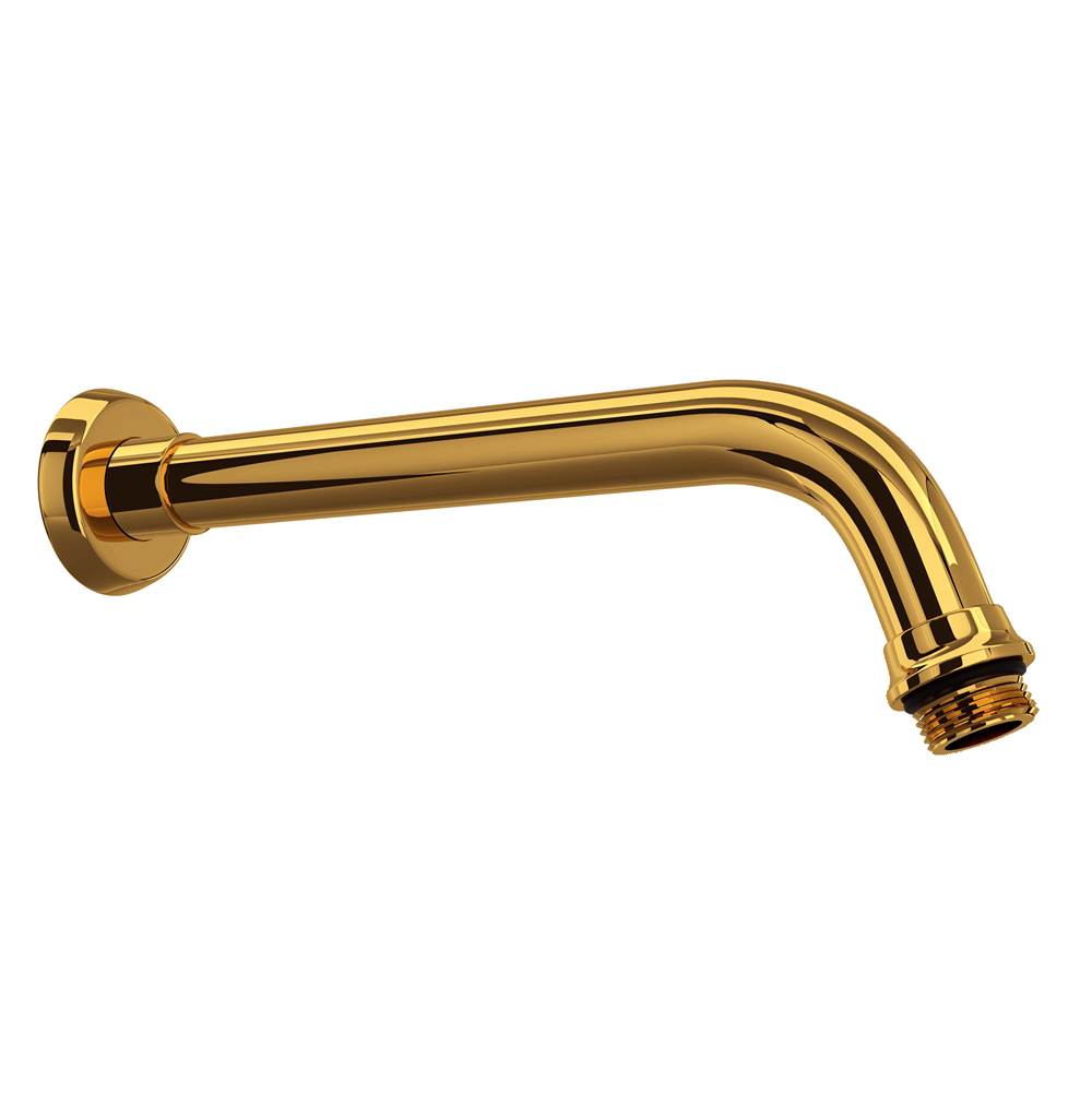 Rohl - 7'' Wall Mount Shower Arm - Unlacquered Brass