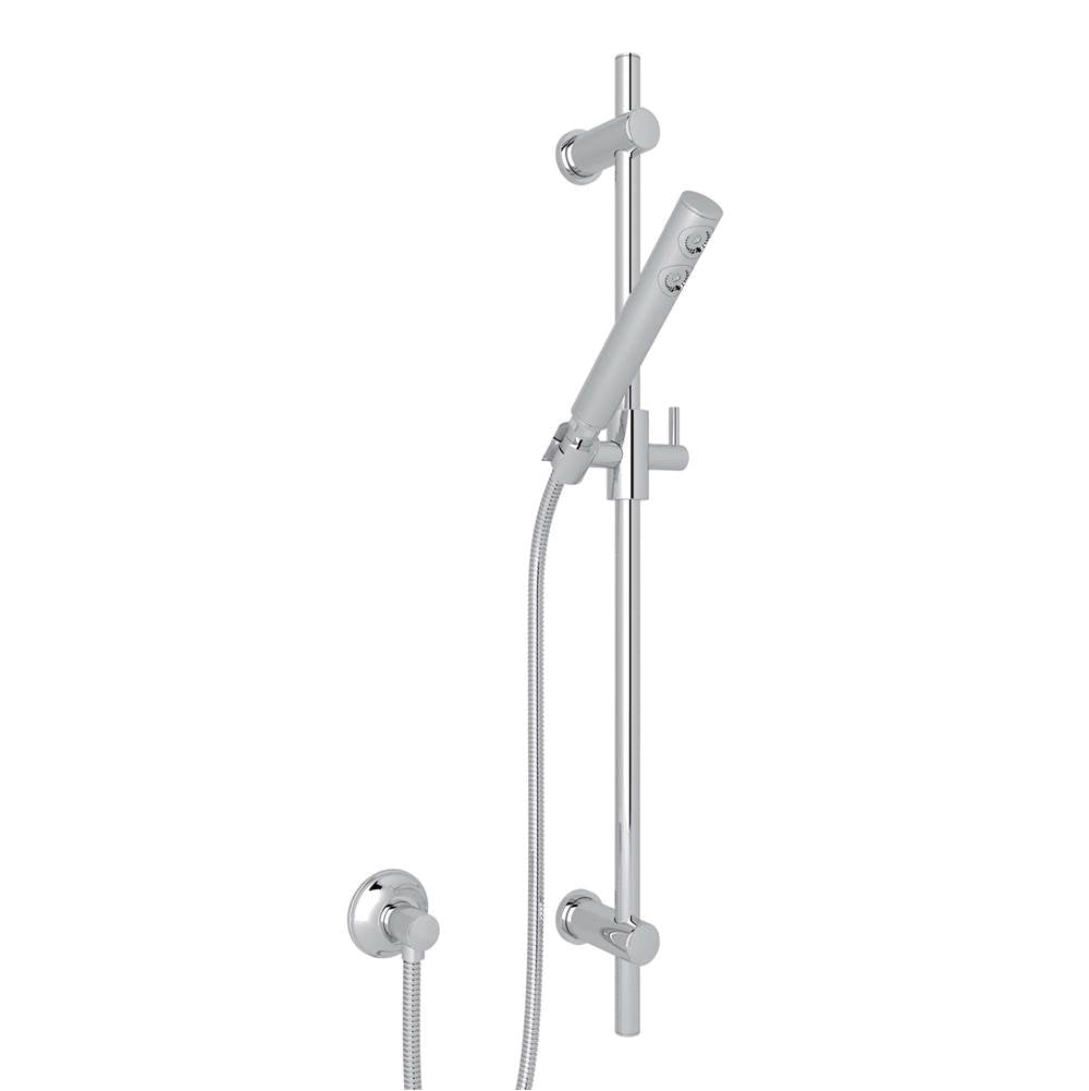 Rohl - Handshower Set With 30'' Slide Bar and Single Function Handshower - Polished Chrome