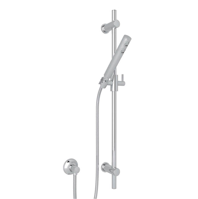 Rohl - Handshower Set With 30'' Slide Bar and Single Function Handshower - Polished Chrome