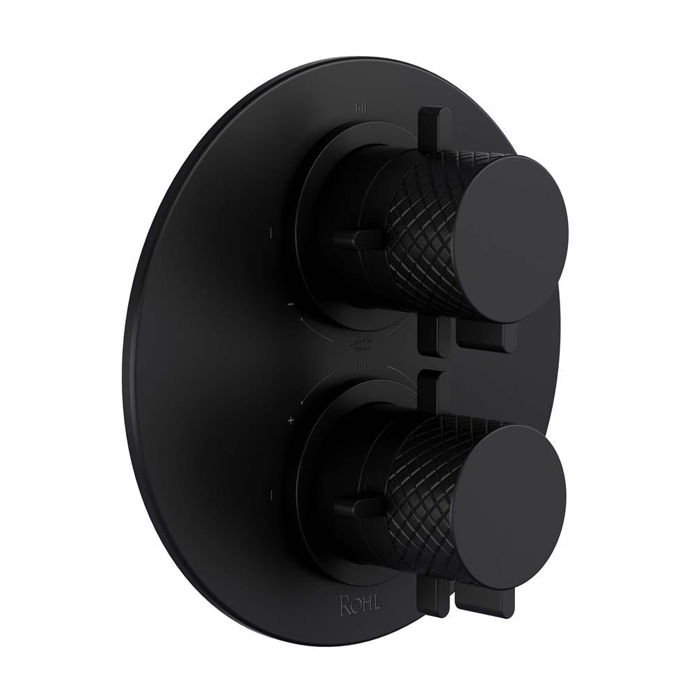 Rohl - TenerifeE 3/4'' Therm & Pressure Balance Trim With 6 Functions - Matte Black